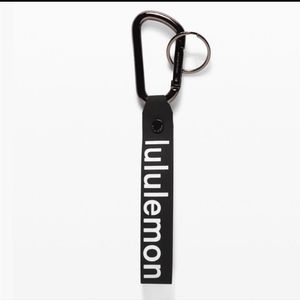 NWT Lululemon All Hours Keychain - Black and White logo
